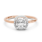 1.37 Ct Cushion Halo Ring