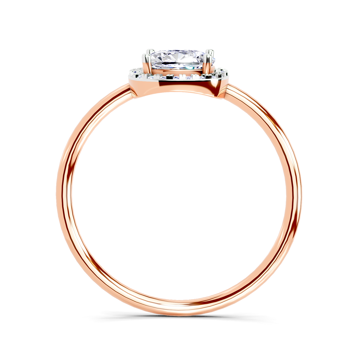 1.37 Ct Cushion Halo Ring