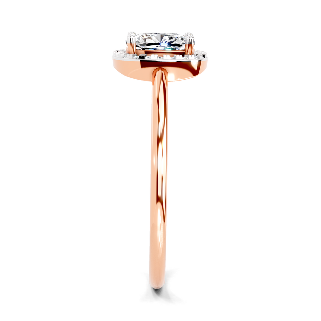 1.37 Ct Cushion Halo Ring