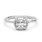 1.37 Ct Cushion Halo Ring
