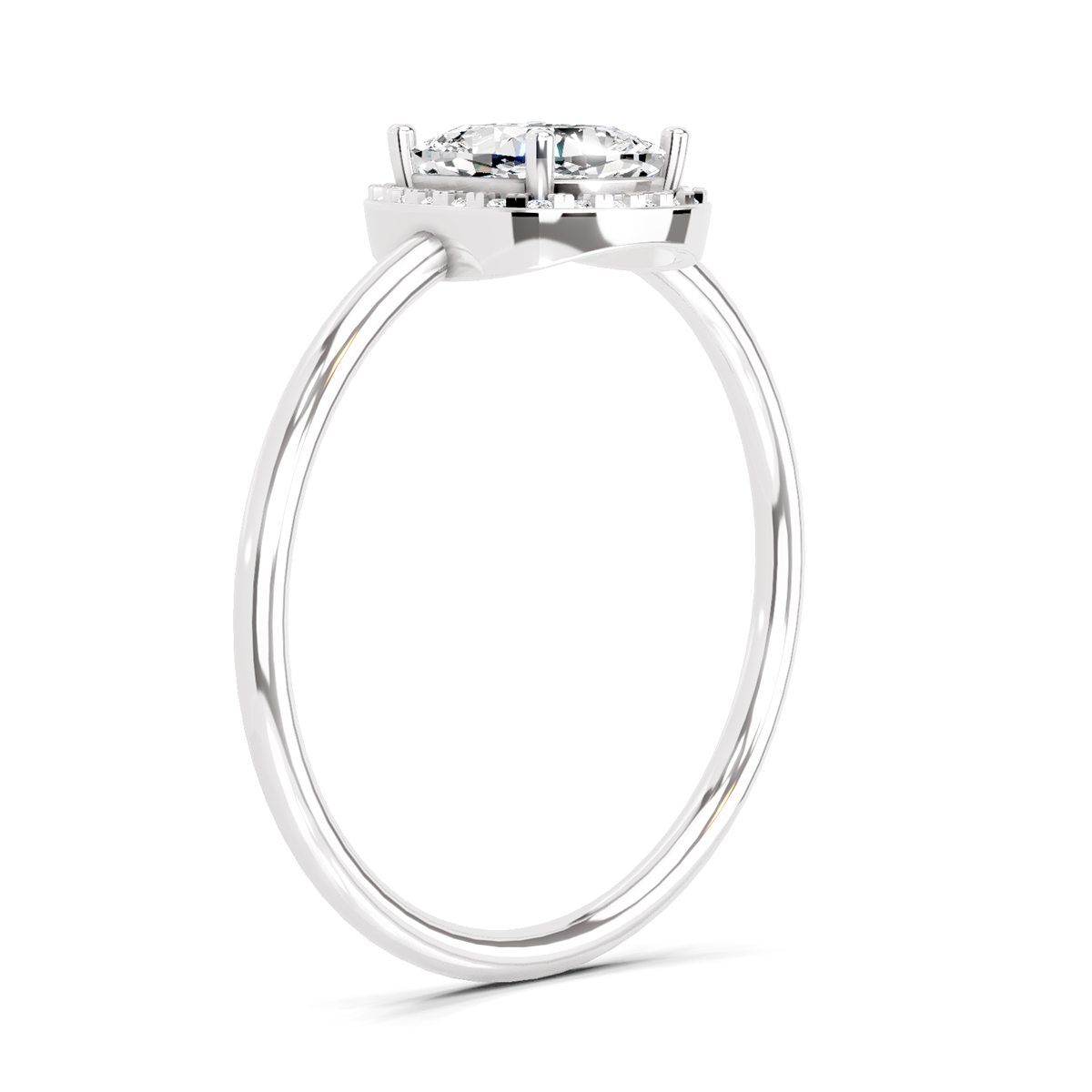 1.37 Ct Cushion Halo Ring