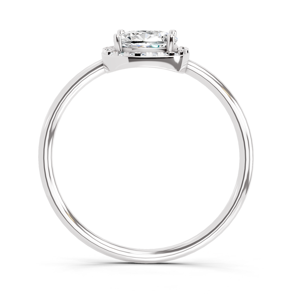 1.37 Ct Cushion Halo Ring
