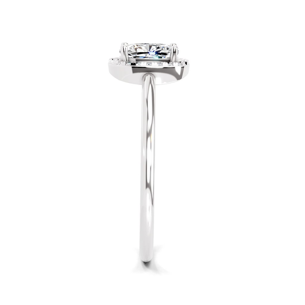 1.37 Ct Cushion Halo Ring