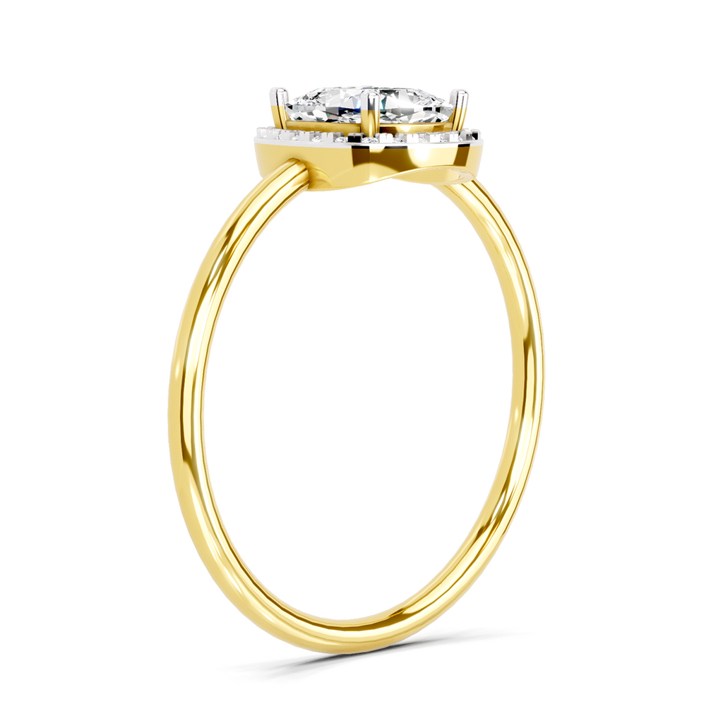 1.37 Ct Cushion Halo Ring