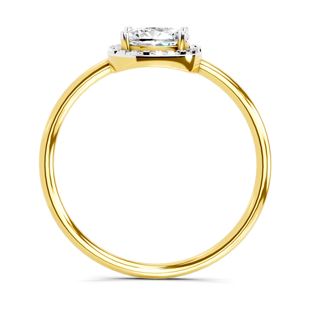 1.37 Ct Cushion Halo Ring