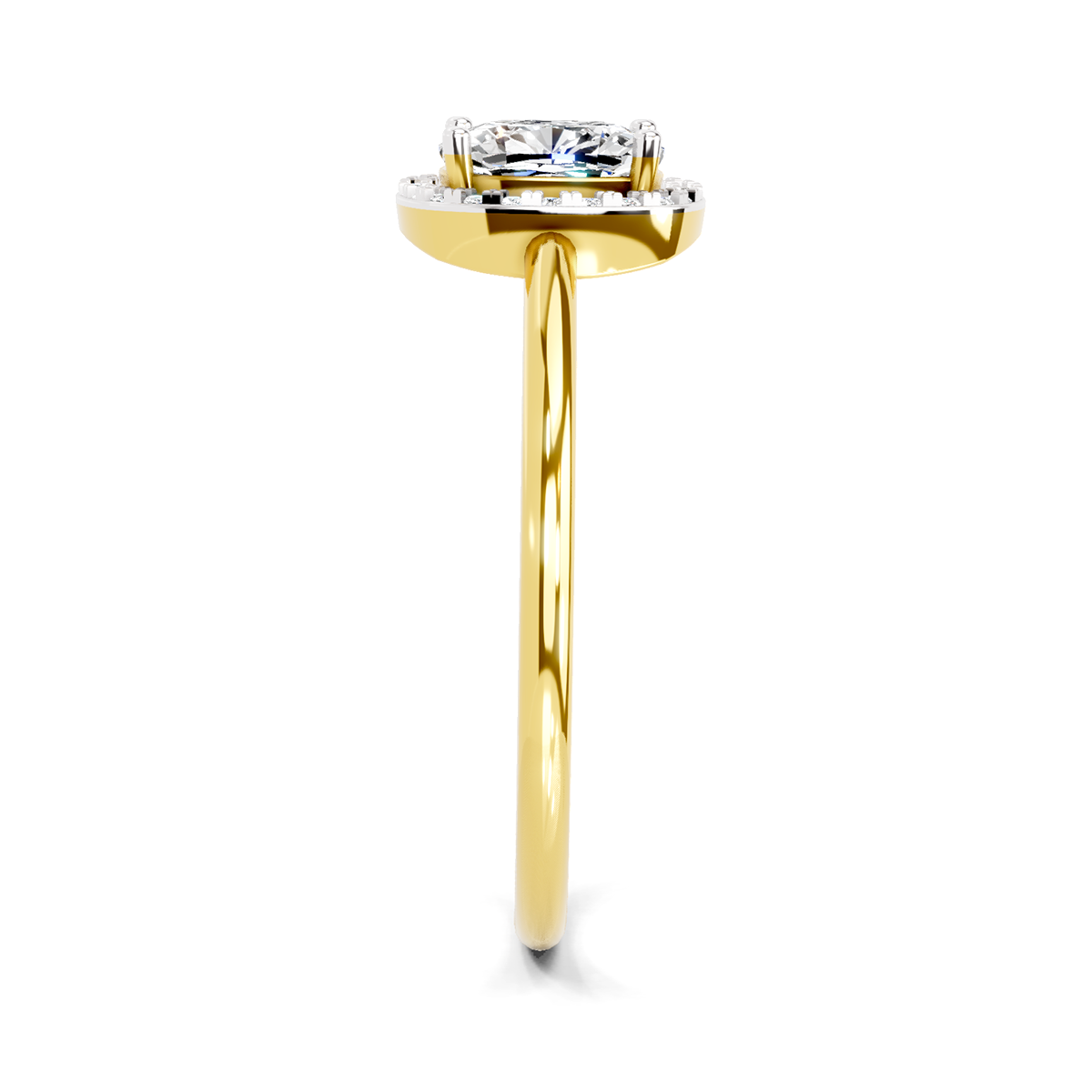 1.37 Ct Cushion Halo Ring