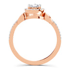 0.62 Carat Pear Shape Halo Engagement Ring