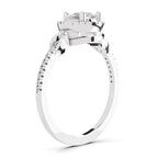 0.62 Carat Pear Shape Halo Engagement Ring