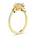 0.62 Carat Pear Shape Halo Engagement Ring