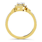 0.62 Carat Pear Shape Halo Engagement Ring