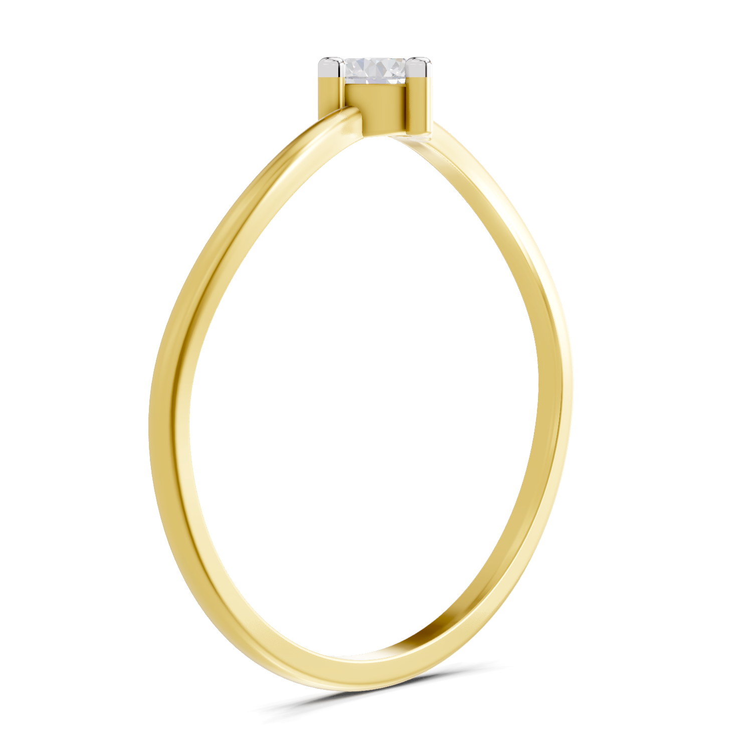 Sparkles 0.18 Ct Celestial Twist Diamond Engagement Ring in 14K Gold
