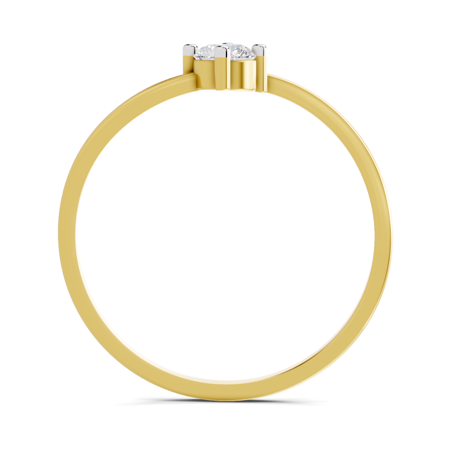 Sparkles 0.18 Ct Celestial Twist Diamond Engagement Ring in 14K Gold