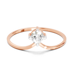 Sparkles 0.18 Ct Solitaire Diamond Engagement Ring in 14K Gold