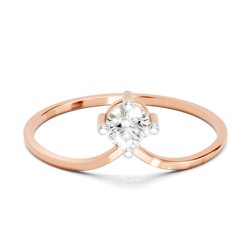 Sparkles 0.18 Ct Celestial Twist Diamond Engagement Ring in 14K Gold