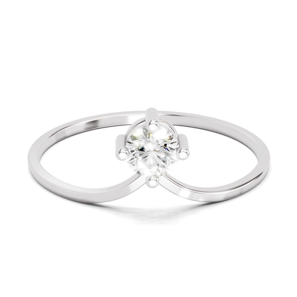 Sparkles 0.18 Ct Solitaire Diamond Engagement Ring in 14K Gold