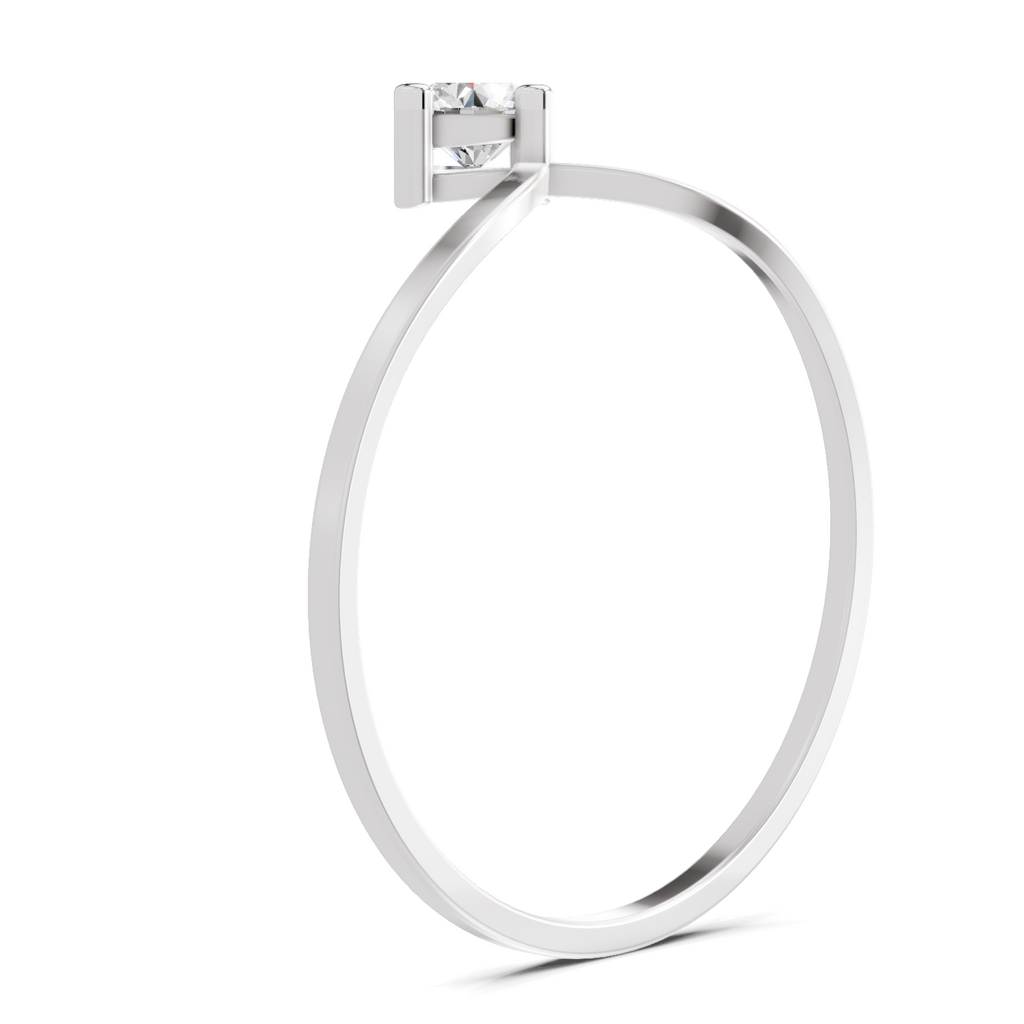 Sparkles 0.18 Ct Solitaire Diamond Engagement Ring in 14K Gold