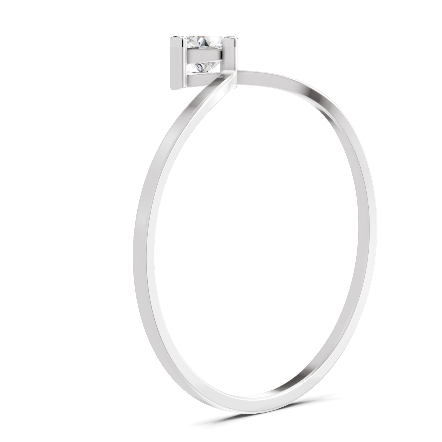 Sparkles 0.18 Ct Solitaire Diamond Engagement Ring in 14K Gold