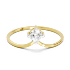 Sparkles 0.18 Ct Solitaire Diamond Engagement Ring in 14K Gold