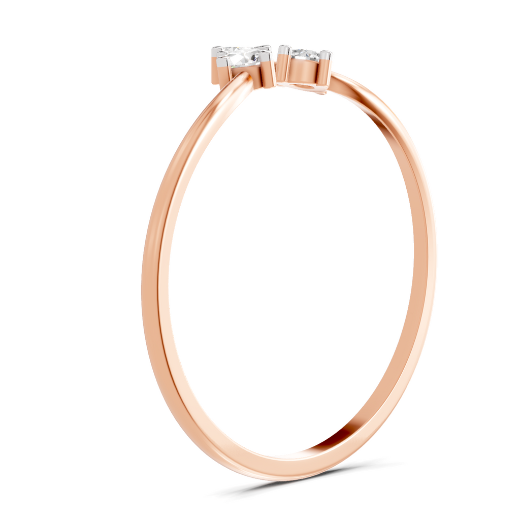 Sparkles 0.18 Ct Trinity Diamond Engagement Ring in 14K Gold