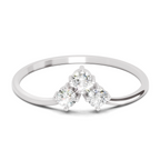 Sparkles 0.18 Ct Trinity Diamond Engagement Ring in 14K Gold