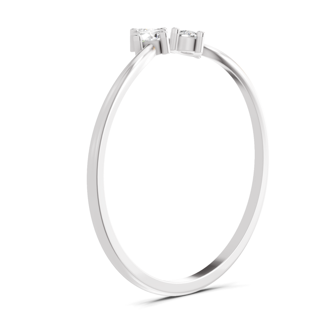 Sparkles 0.18 Ct Trinity Diamond Engagement Ring in 14K Gold