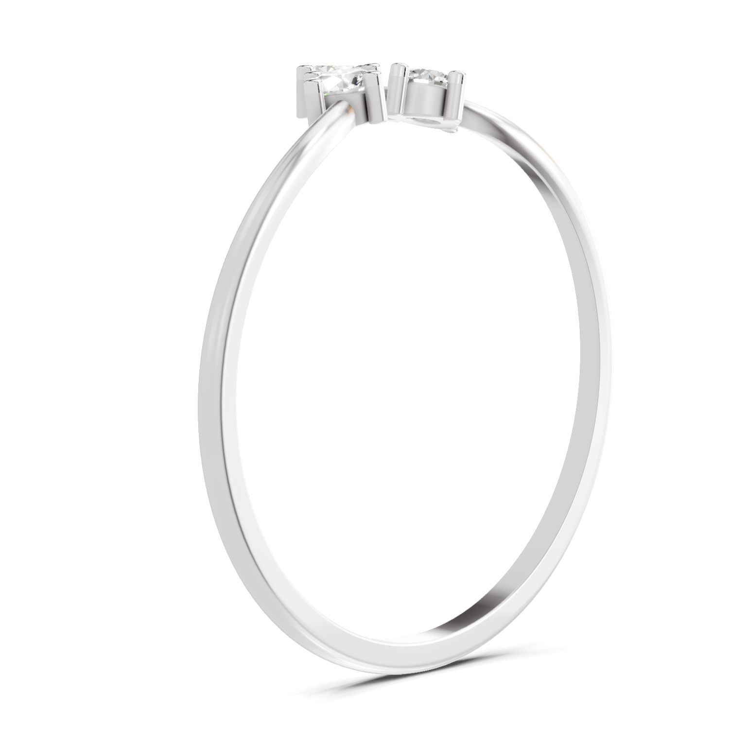 Sparkles 0.18 Ct Trinity Diamond Engagement Ring in 14K Gold