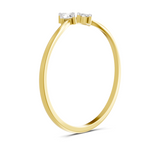 Sparkles 0.18 Ct Trinity Diamond Engagement Ring in 14K Gold