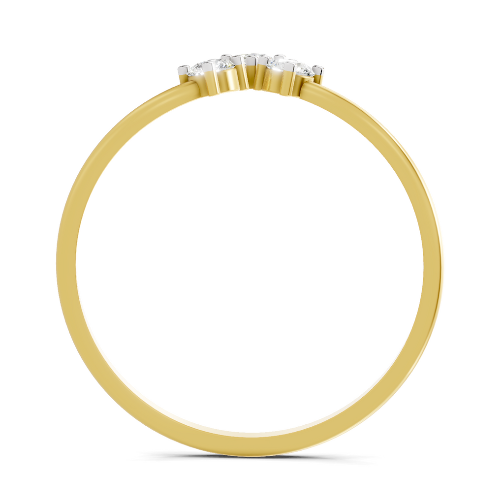 Sparkles 0.18 Ct Trinity Diamond Engagement Ring in 14K Gold