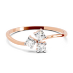 Sparkles 0.18 Ct Trinity Diamond Engagement Ring in 14K Gold