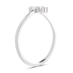 Sparkles 0.18 Ct Threefold Diamond Engagement Ring in 14K Gold