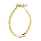 Sparkles 0.18 Ct Threefold Diamond Engagement Ring in 14K Gold