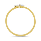 Sparkles 0.18 Ct Threefold Diamond Engagement Ring in 14K Gold