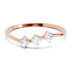 Sparkles 0.18 Ct Trinity Gleam Diamond Engagement Ring in 14K Gold