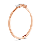 Sparkles 0.18 Ct Trinity Gleam Diamond Engagement Ring in 14K Gold