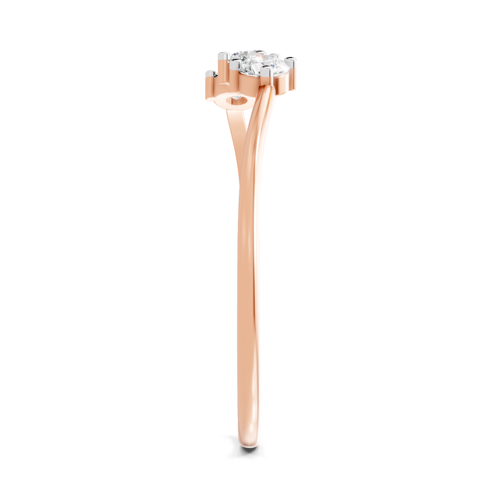 Sparkles 0.18 Ct Trinity Gleam Diamond Engagement Ring in 14K Gold