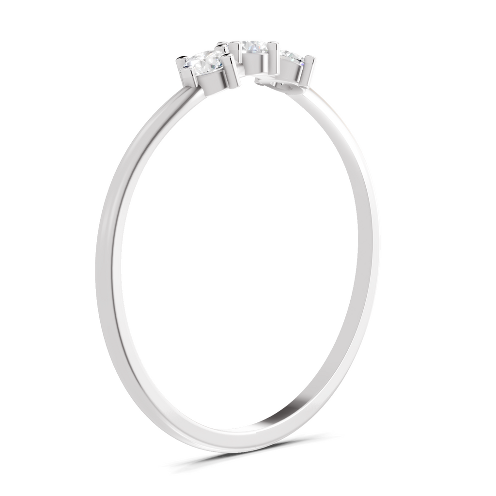 Sparkles 0.18 Ct Trinity Gleam Diamond Engagement Ring in 14K Gold