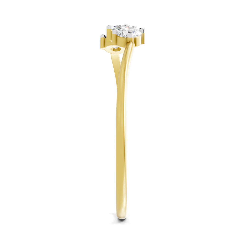 Sparkles 0.18 Ct Trinity Gleam Diamond Engagement Ring in 14K Gold