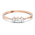 Sparkles 0.18 Ct Trinity Gleam Diamond Engagement Ring in 14K Gold