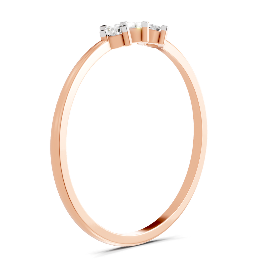 Sparkles 0.18 Ct Trinity Spark Diamond Engagement Ring in 14K Gold