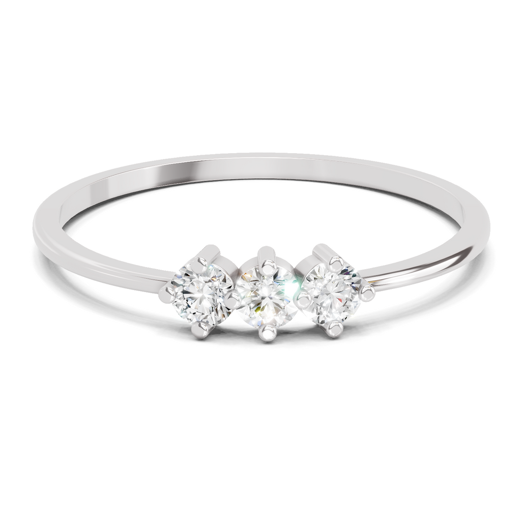 Sparkles 0.18 Ct Trinity Spark Diamond Engagement Ring in 14K Gold