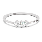 Sparkles 0.18 Ct Trinity Spark Diamond Engagement Ring in 14K Gold