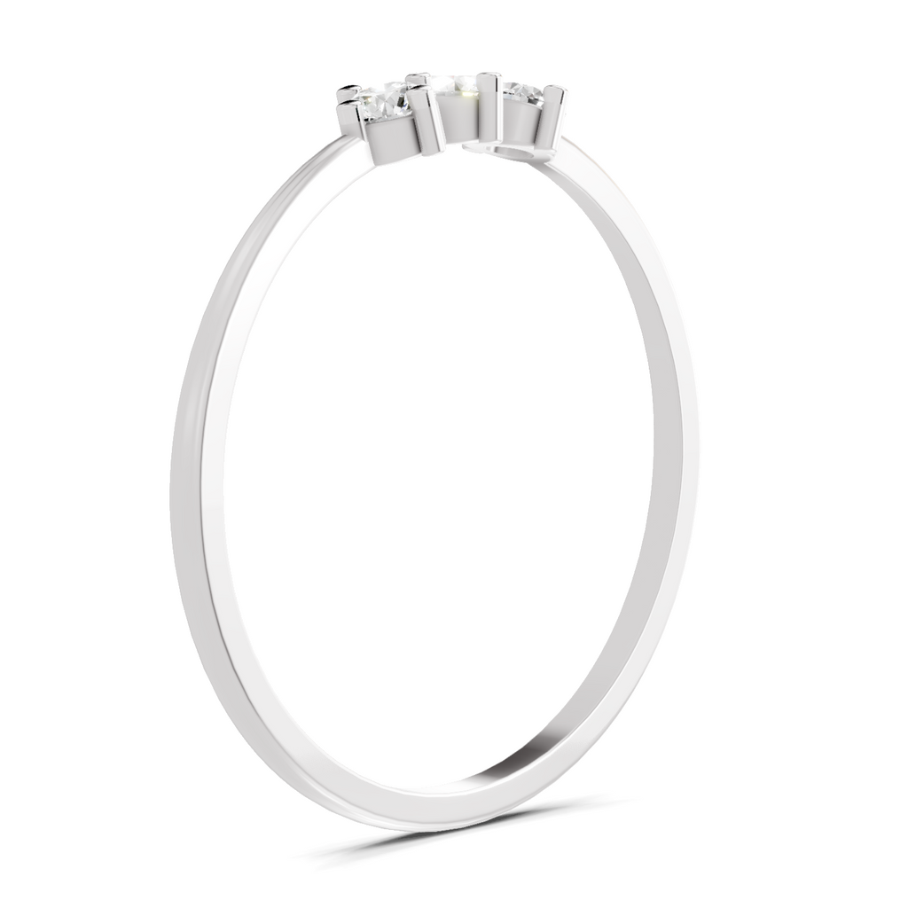 Sparkles 0.18 Ct Trinity Spark Diamond Engagement Ring in 14K Gold