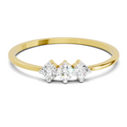 Sparkles 0.18 Ct Trinity Spark Diamond Engagement Ring in 14K Gold