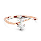 Sparkles 0.17 Ct Twin Flames Diamond Engagement Ring in 14K Gold