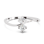 Sparkles 0.17 Ct Twin Flames Diamond Engagement Ring in 14K Gold