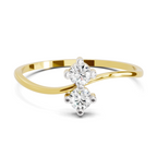 Sparkles 0.17 Ct Twin Flames Diamond Engagement Ring in 14K Gold