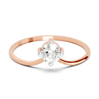 Sparkles 0.25 Ct Luna Solitaire Diamond Engagement Ring in 14K Gold
