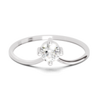 Sparkles 0.25 Ct Luna Solitaire Diamond Engagement Ring in 14K Gold
