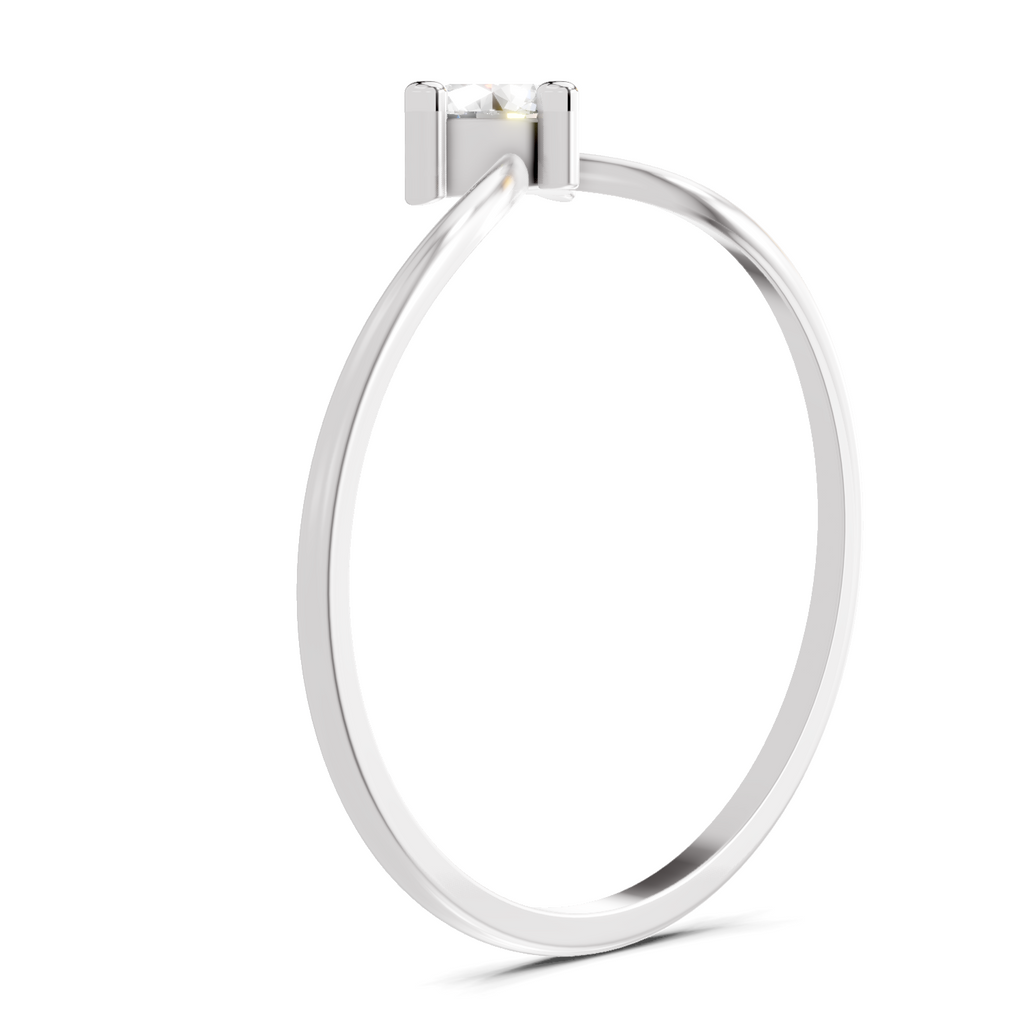 Sparkles 0.25 Ct Luna Solitaire Diamond Engagement Ring in 14K Gold