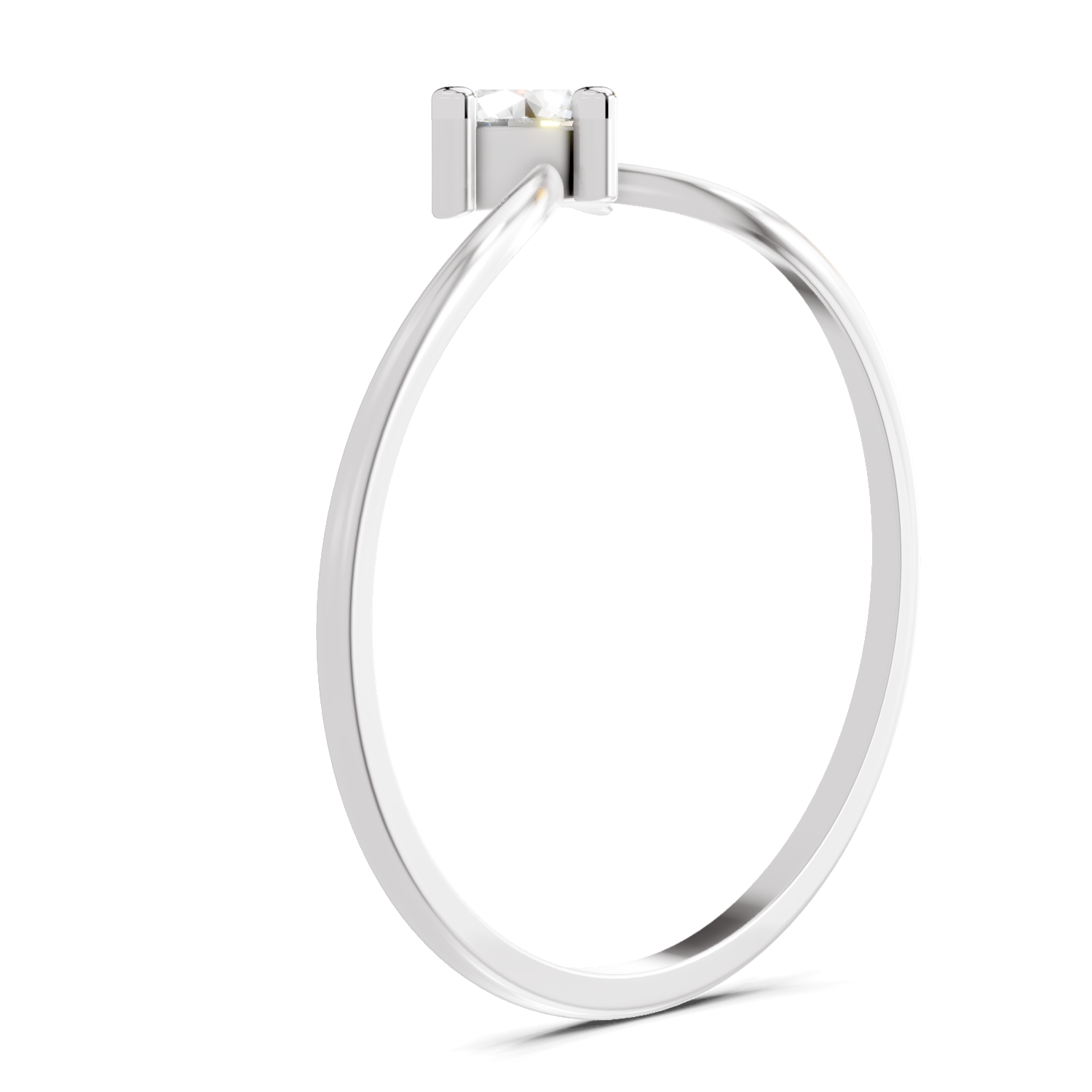 Sparkles 0.25 Ct Luna Solitaire Diamond Engagement Ring in 14K Gold
